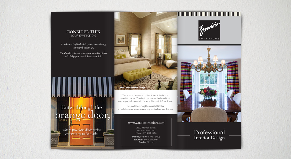 Print Advertising Brochure - Zander's Interiors